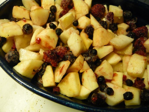 crumble,hiver,fruits,pomme,poire,improvisation en cuisine